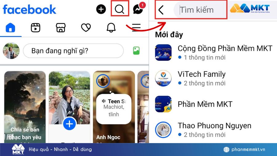 Tìm bạn Facebook qua sđt 