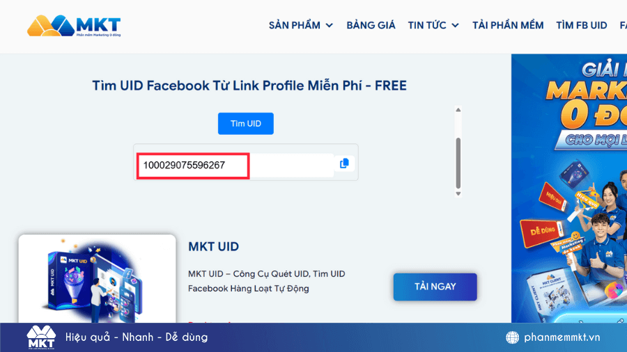 Sao chép UID hiển thị Lấy uid facebook cá nhân