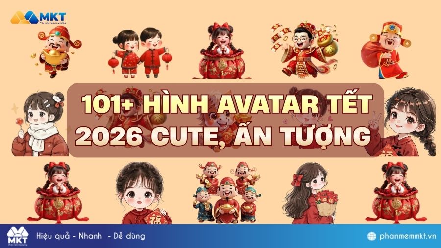 999+ Hình avatar tết 2026 cute, chibi, anime ấn tượng nhất 4 avatar tết 2023 cute