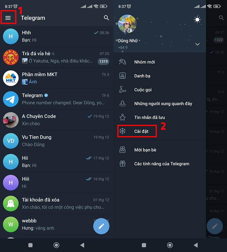 Cách xóa bộ nhớ đệm Telegram trên Android