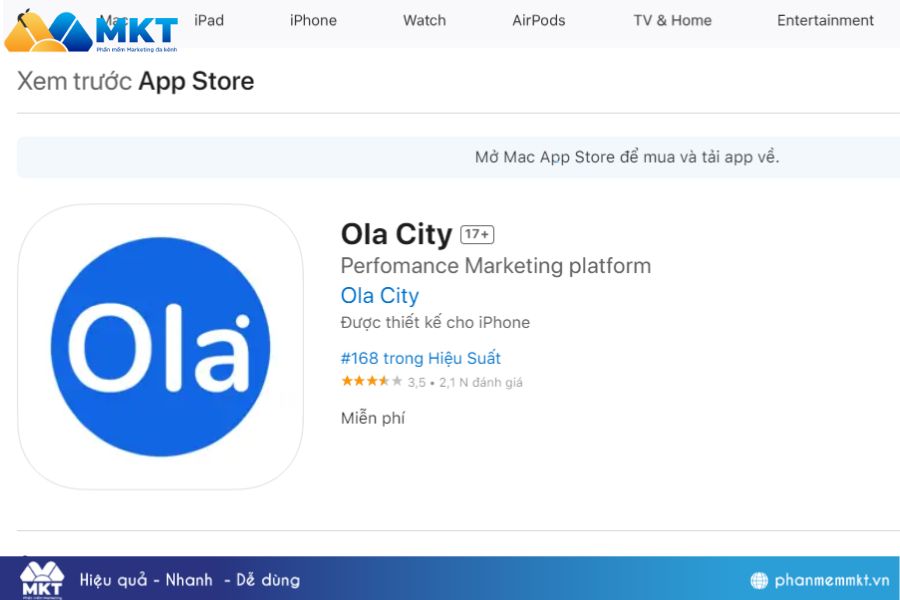 App like Facebook kiếm tiền Ola City