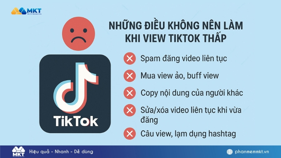 Những điều không nên làm khi view thấp