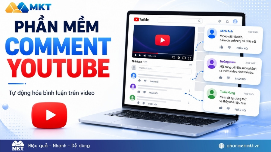 Phần mềm comment Youtube an toàn, hiệu quả 2026 7 Phần mềm comment YouTube là công cụ hỗ trợ tự động hóa quá trình bình luận trên video YouTube