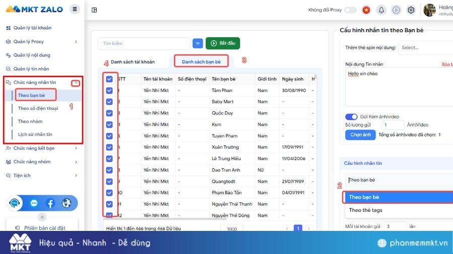 MKT Zalo - Gửi tin nhắn hàng loạt trên Zalo 