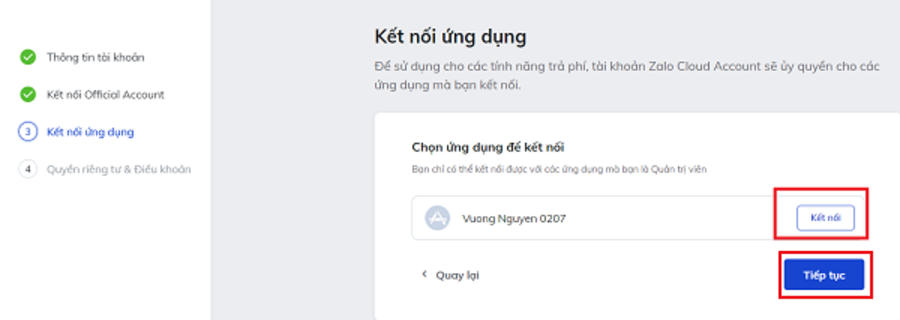 tài khoản business zalo