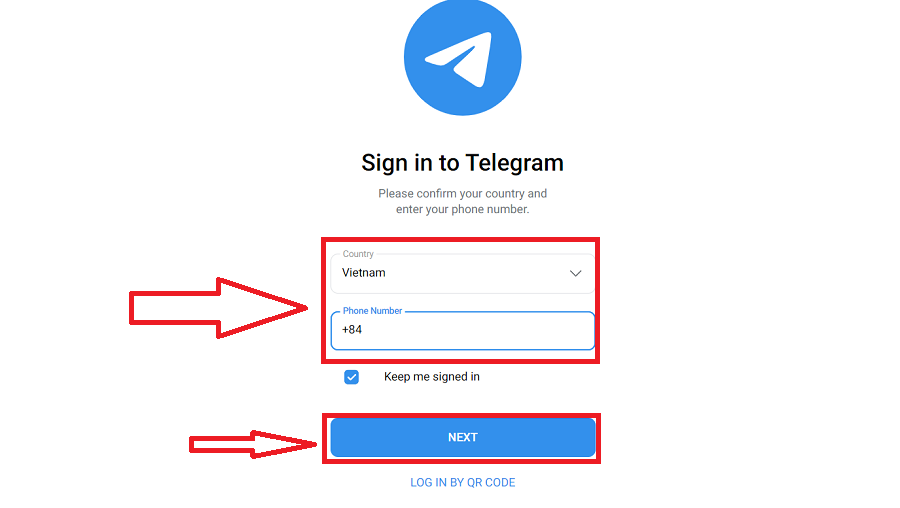 đăng nhập Telegram