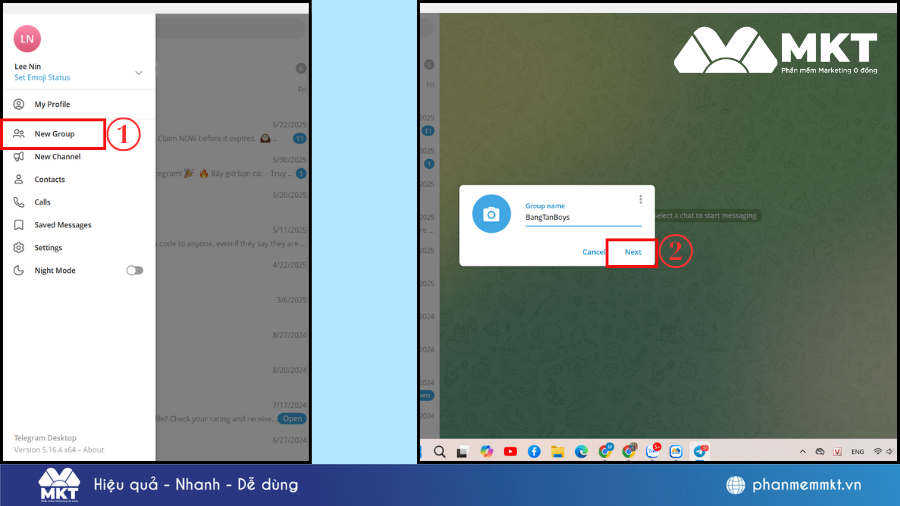 Cách tạo Group Telegram