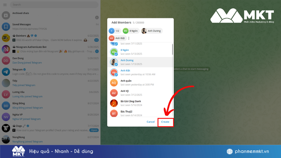 Cách tạo Group Telegram