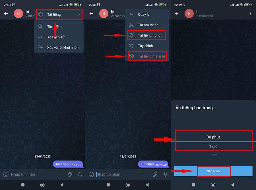Cách tắt thông báo Telegram cho 1 cuộc trò chuyện