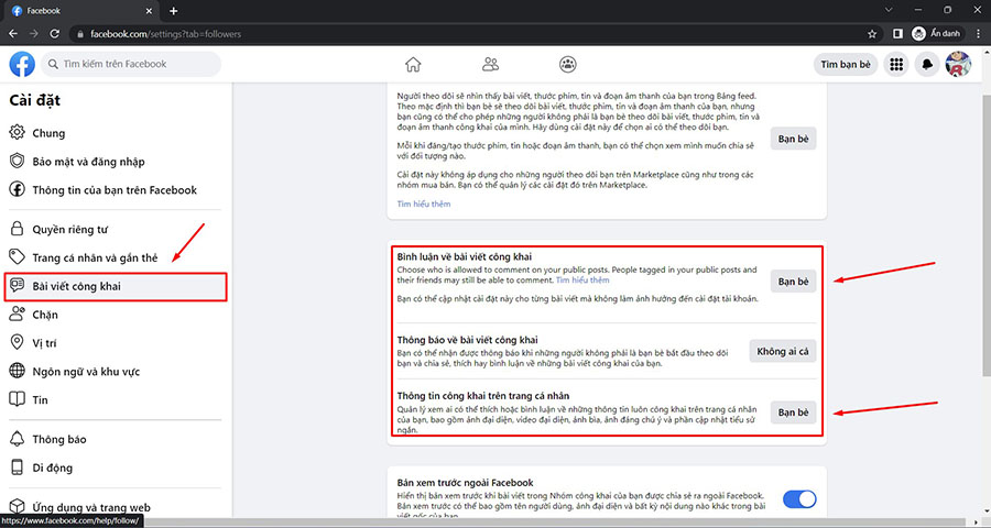 Cách khóa bình luận trên Facebook cá nhân trên PC