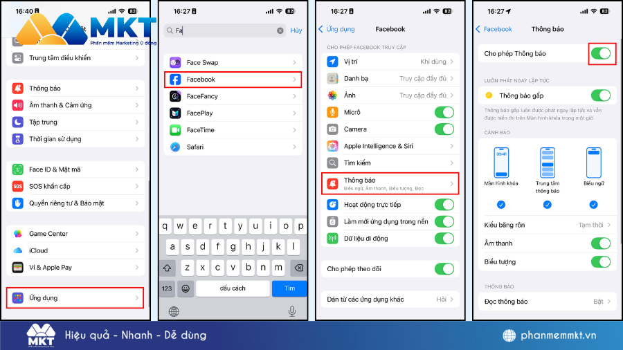 Tắt âm thanh like Facebook trên IOS