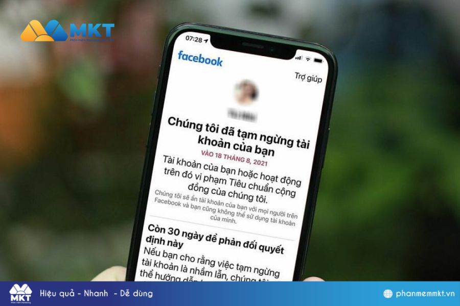 Nguyên nhân tài khoản vi phạm tiêu chuẩn cộng đồng của Facebook