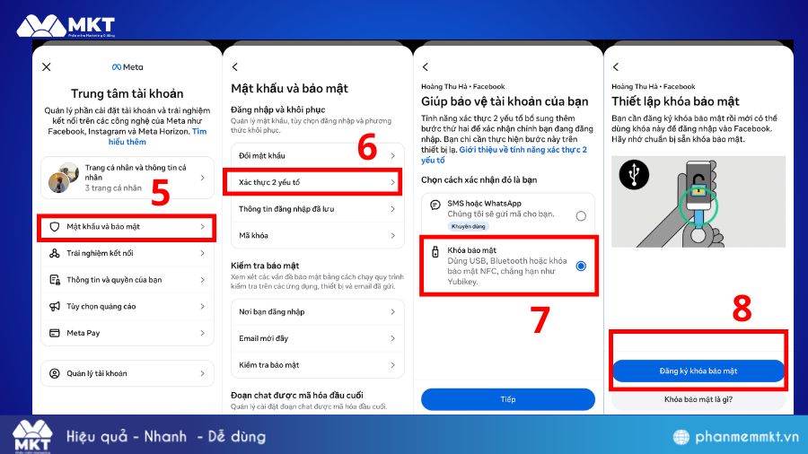 Hướng dẫn lấy mã 2FA Facebook bằng khóa bảo mật Lấy mã 2FA Facebook bằng khóa bảo mật