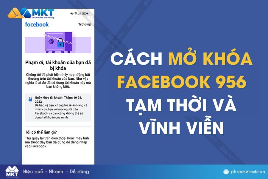 Cách mở khóa Facebook 956 tạm thời và vĩnh viễn tự động