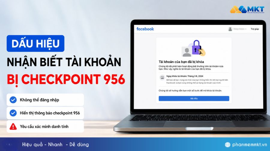 Hướng dẫn cách mở checkpoint 956 trên Facebook 2 Dấu hiệu nhận biết tài khoản bị checkpoint 956
