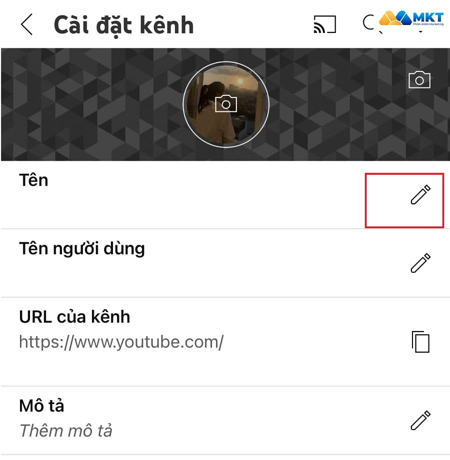 cách đổi tên kênh youtube