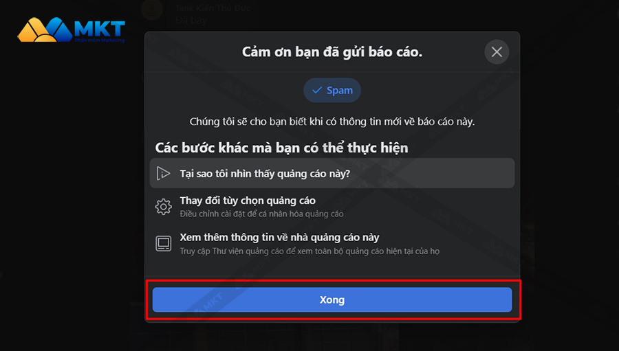 Chọn Xong để hoàn tất