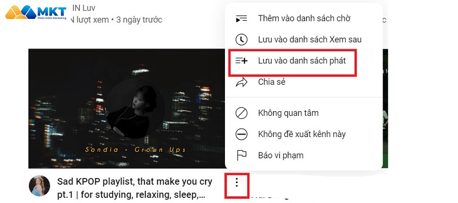 tạo danh sách phát youtube