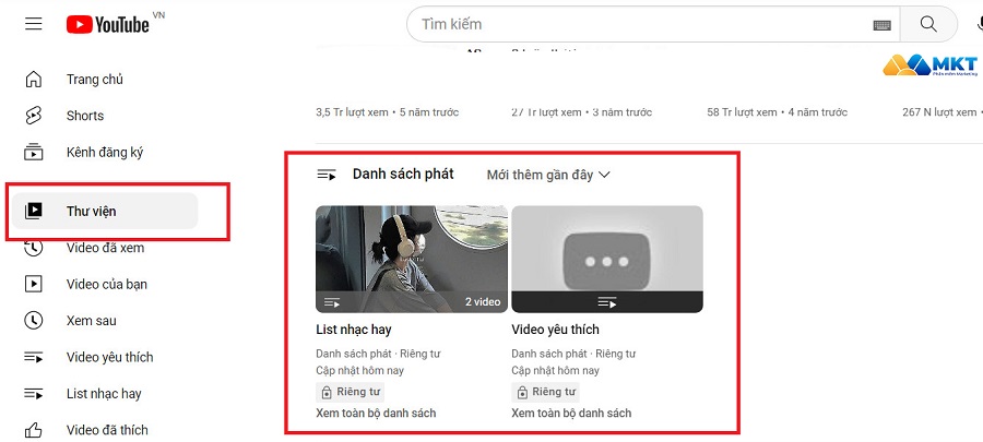 tạo danh sách phát youtube