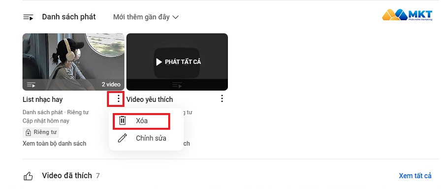 tạo danh sách phát youtube