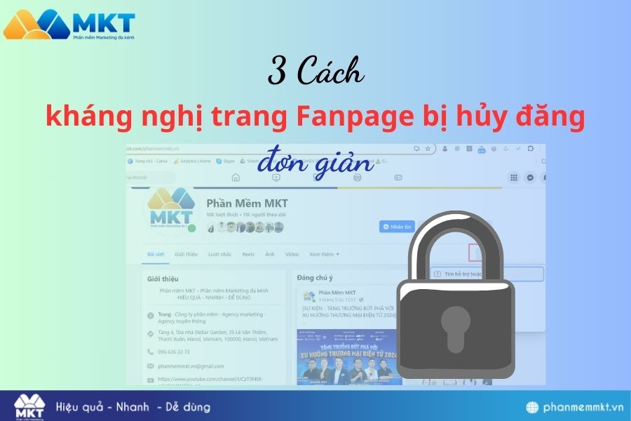 trang fanpage bị hủy đăng