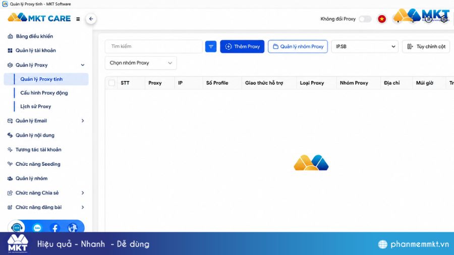 Hướng dẫn cách đổi IP bằng Proxyv6 trên phần mềm MKT Care 6 Hướng dẫn cách đổi IP bằng Proxyv6 trên phần mềm MKT Care