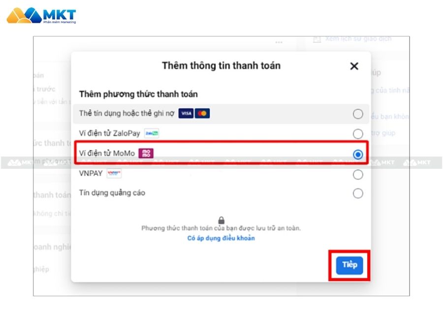 Hướng dẫn thanh toán quảng cáo Facebook bằng ví Momo từ A - Z