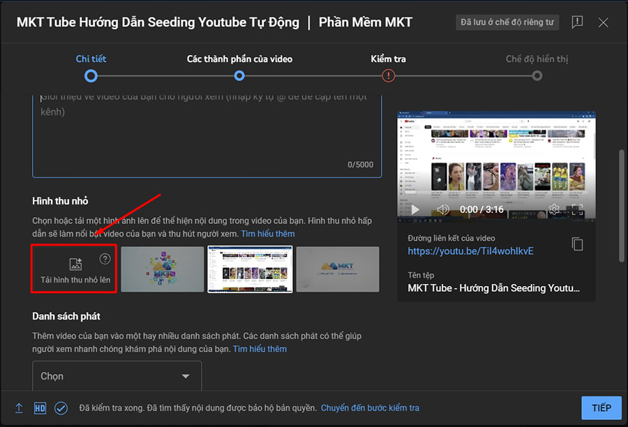 Cách tải lên hình thu nhỏ tùy chỉnh cho video YouTube