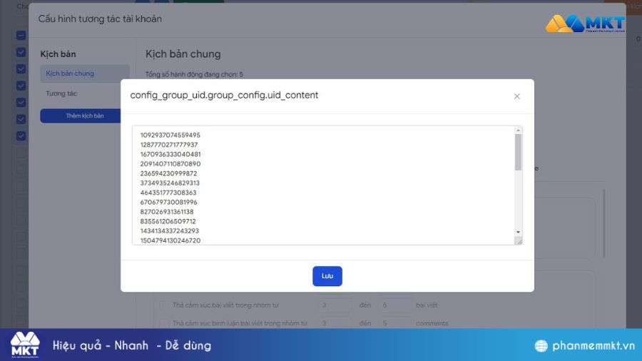 Cách tham gia hàng trăm group Facebook tự động trong vài phút 4 Nhập danh sách UID nhóm cần tham gia