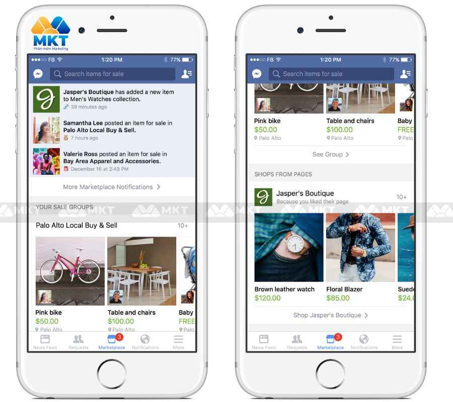 Tỷ lệ khung hình video Facebook trên Facebook Marketplace