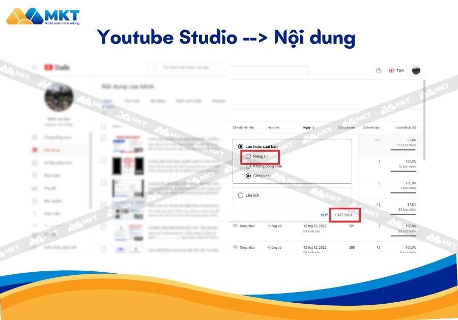 Cách thay đổi quyền riêng tư của video trên Youtube