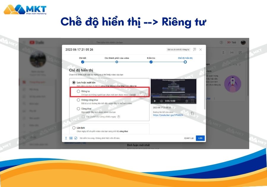 Cách chia sẻ video riêng tư trên Youtube 