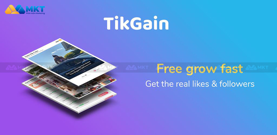 Phần mềm hack tim TikTok - TikGain
