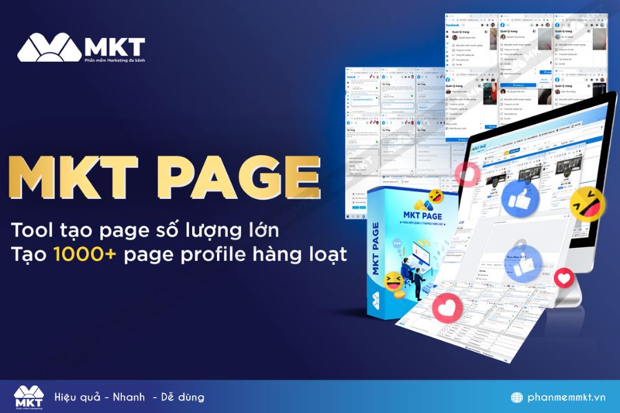 Phần mềm quản lý Fanpage hàng loạt - MKT Page