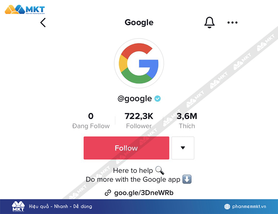 Các doanh nghiệp lớn như Google cũng tận dụng TikTok để quáng bá thương hiệu của mình