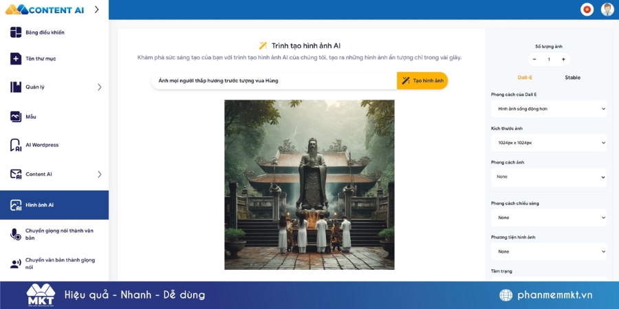Content AI - Công cụ AI tạo hình ảnh tốt nhất