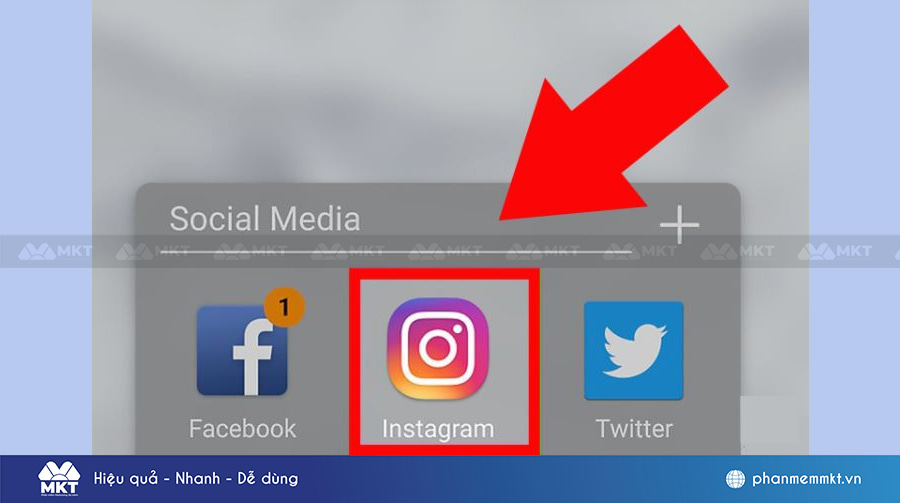 Nhấn vào biểu tượng ứng dụng Instagram