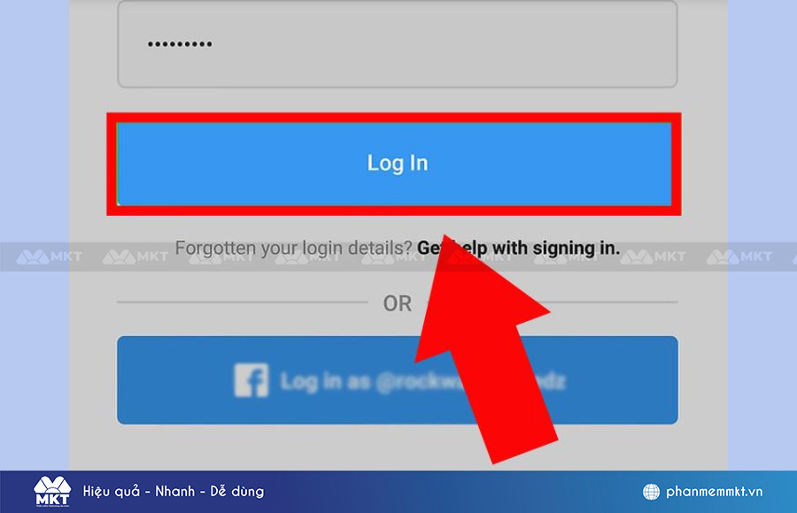 Nhấn Login