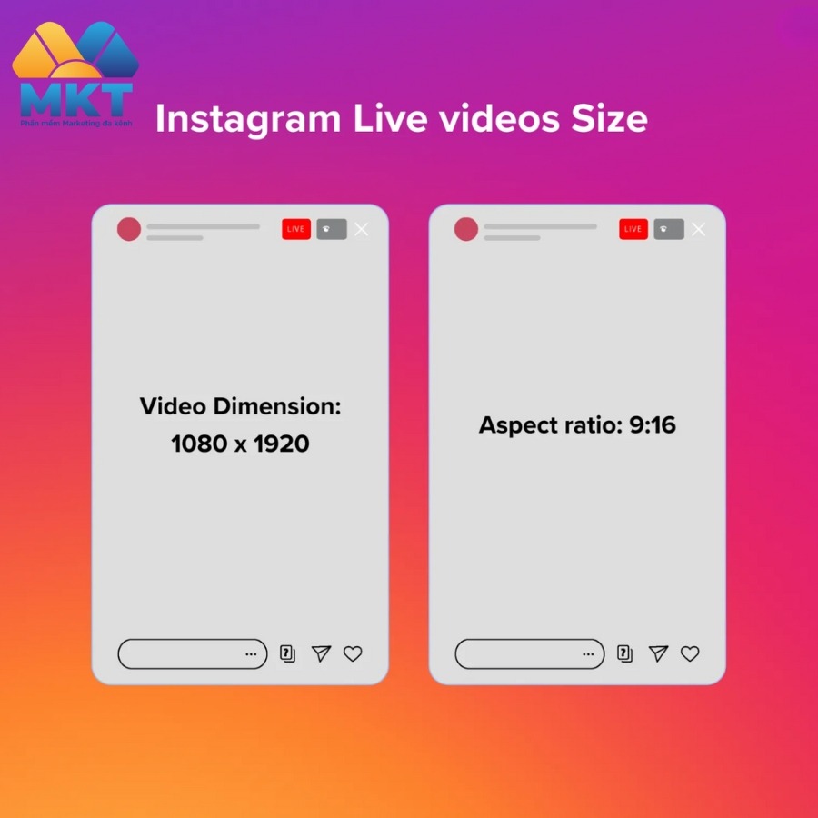 Kích thước ảnh đăng Instagram cho Instagram Live