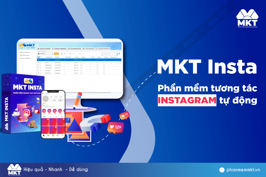 MKT Instagram - Phần mềm tương tác Instagram tự động