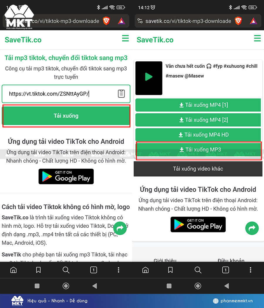 Cách tải nhạc TikTok về điện thoại với SaveTik