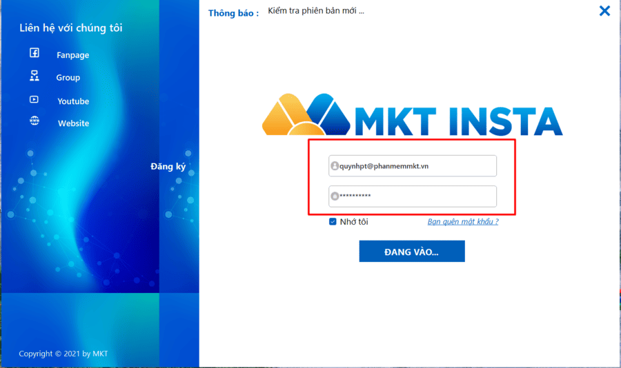 Hướng dẫn thêm nội dung có hình ảnh vào phần mềm MKT Insta