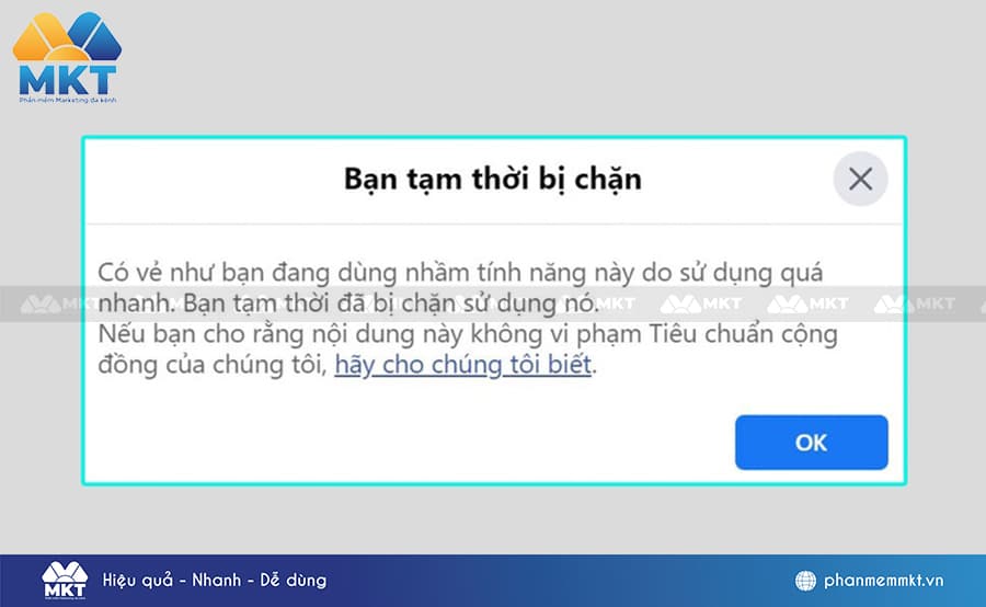 Nguyên nhân tài khoản Facebook bị chặn tương tác