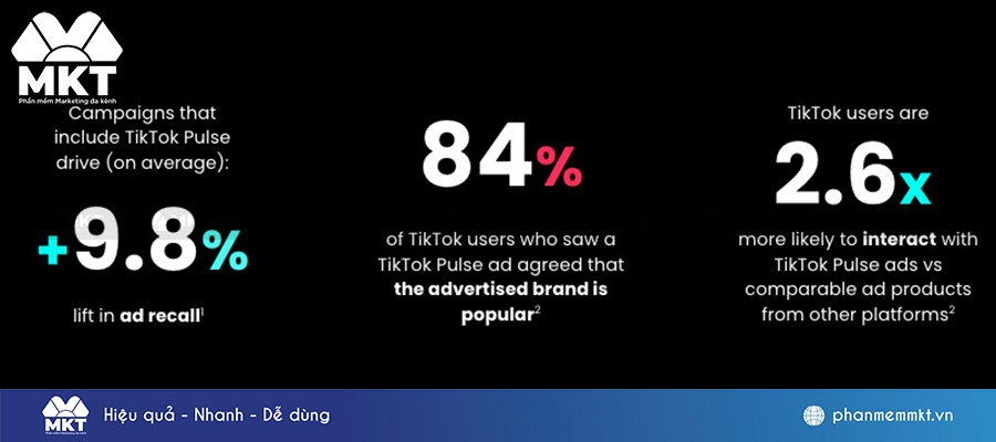 Kết quả mà các chiến dịch TikTok Pulse mang lại