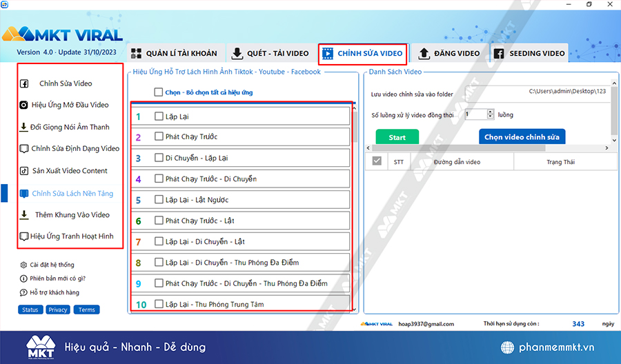 Chỉnh sửa video hàng loạt