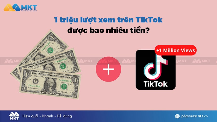 1 triệu lượt xem trên TikTok được bao nhiêu tiền?