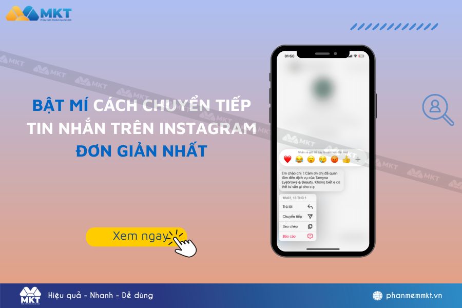 cách chuyển tiếp tin nhắn trên Instagram