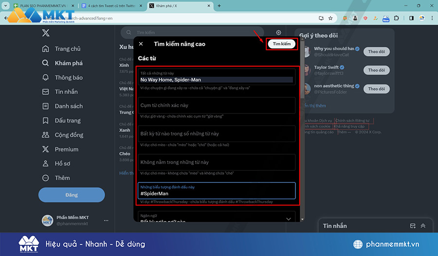 Sử dụng tính năng Tìm kiếm nâng cao để tìm lại Tweet cũ trên Twitter