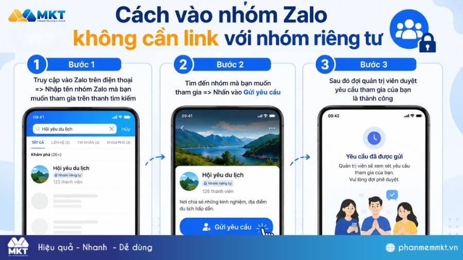 4 Cách vào nhóm Zalo không cần link chưa chắc bạn đã biết 3 Cách vào nhóm Zalo không cần link với nhóm riêng tư