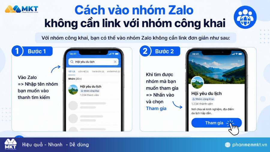 4 Cách vào nhóm Zalo không cần link chưa chắc bạn đã biết 4 Cách vào nhóm Zalo không cần link với nhóm công khai
